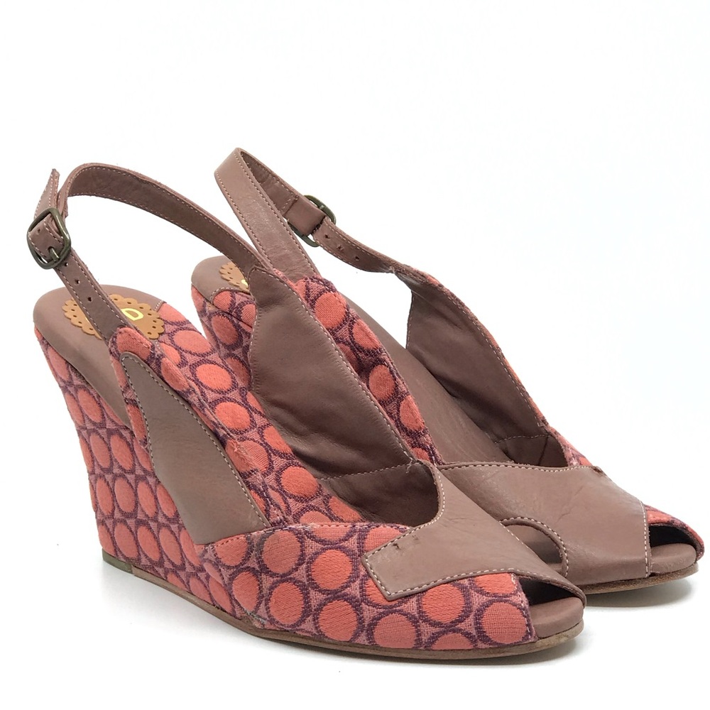 CYDNEY MANDEL PINK & PURPLE‎ JACQUARD WEDGE
